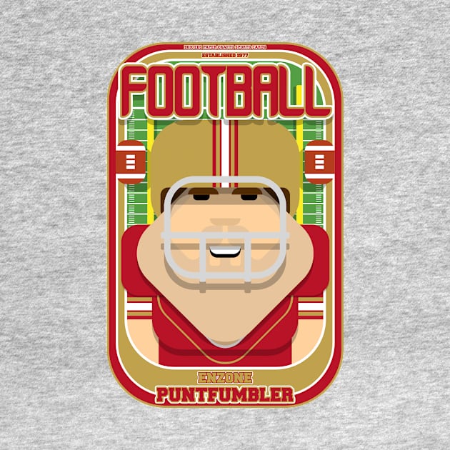 American Football Red and Gold - Enzone Puntfumbler - Bob version by Boxedspapercrafts